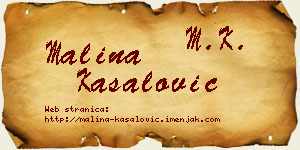 Malina Kasalović vizit kartica